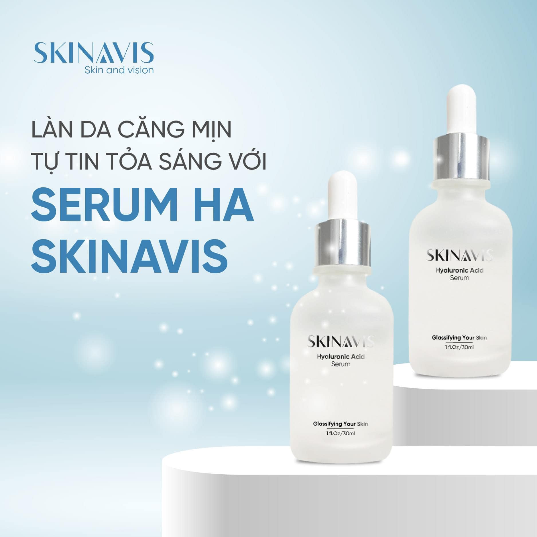 (hàng chính hãng) serum Skinavis thuần HA cấp nước, phục hồi da, da căng bóng, Tinh chất cấp ẩm phục hồi da Skinavis Serum Hyaluronic B5
