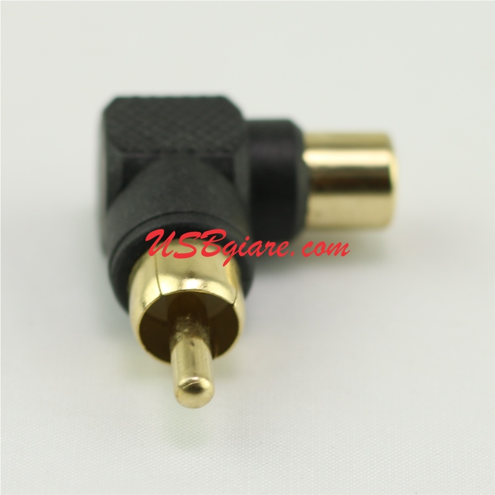 ĐẦU NỐI AV RCA BÔNG SEN CONG GÓC 90 ĐỘ