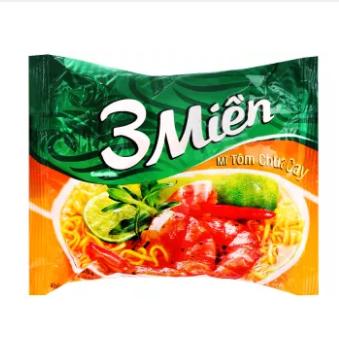 Mì 3 Miền Tôm Chua Cay Thùng 30 gói x 65gr