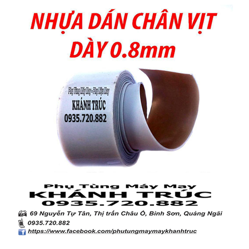 Nhựa dán chân vịt dày 0.8mm máy may công nghiệp