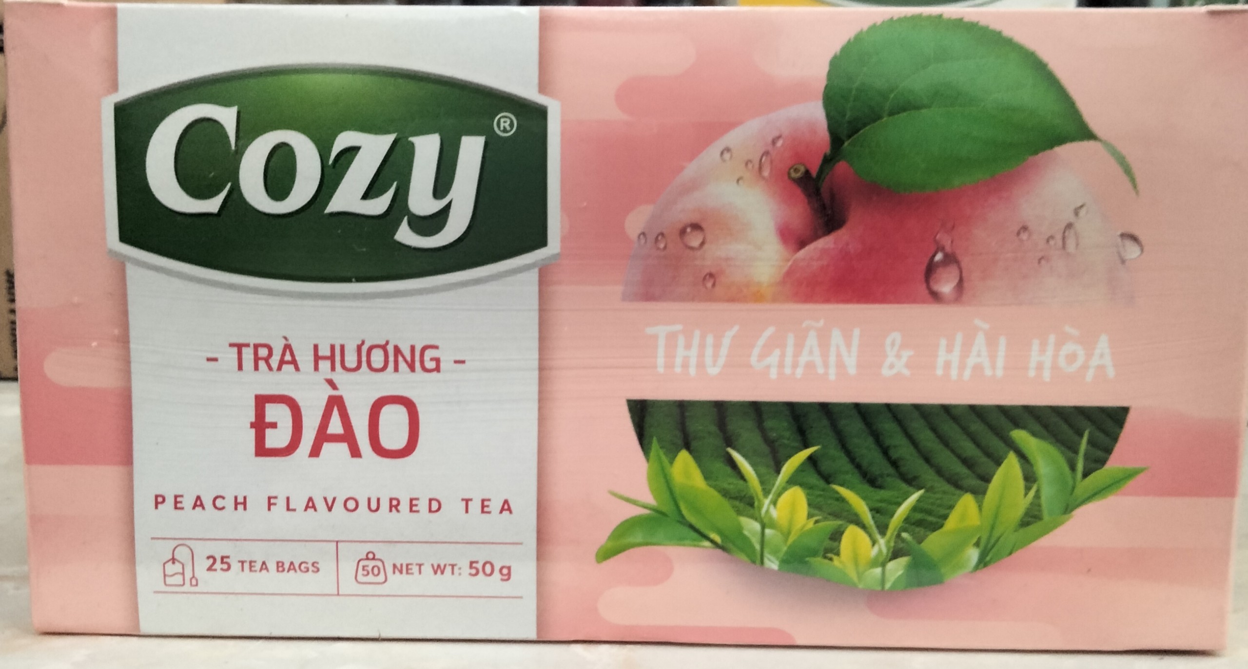Trà cozy hương đào túi lọc 50g