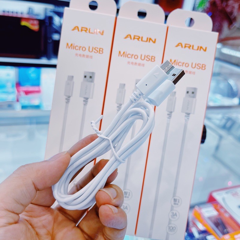 Cáp sạc ARUN 8600 chuẩn Micro USB Hàng chính hãng