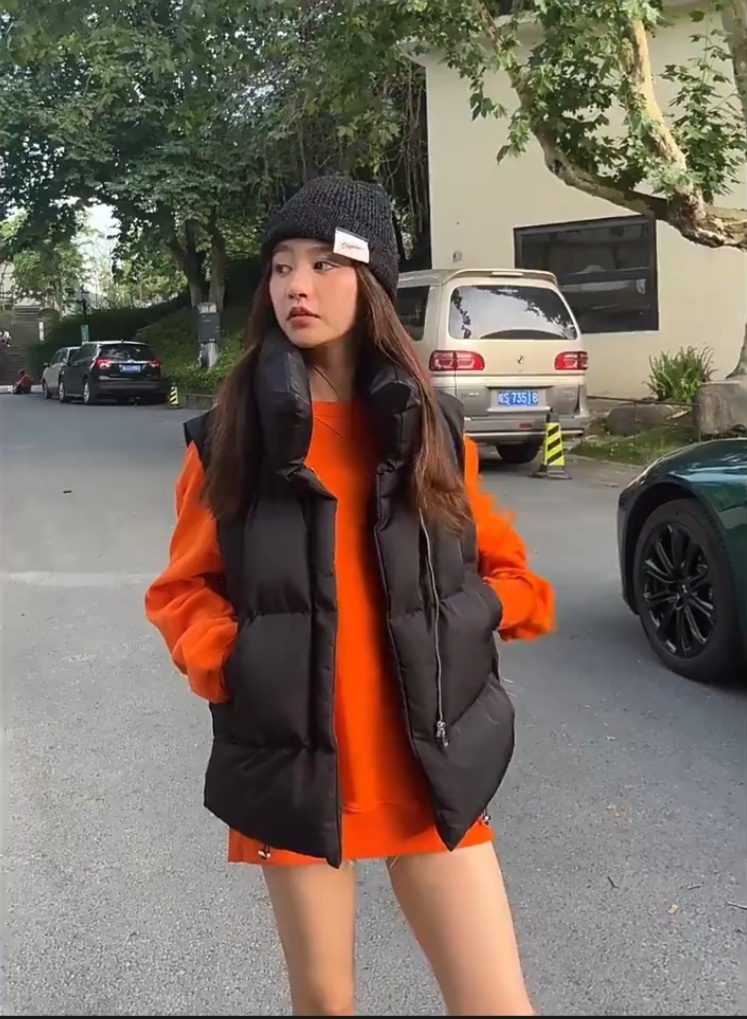 Áo gile phao không tay ba lỗ ulzzang , áo khoác gile phao trần bông