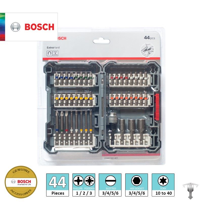 Bosch 44-Piece Pick & Click Screwdriver Set 2608522421
