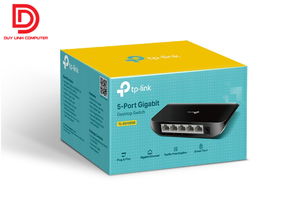 Switch chia mạng 5 cổng Tp-Link SG1005D tốc độ 100/1000Mbps