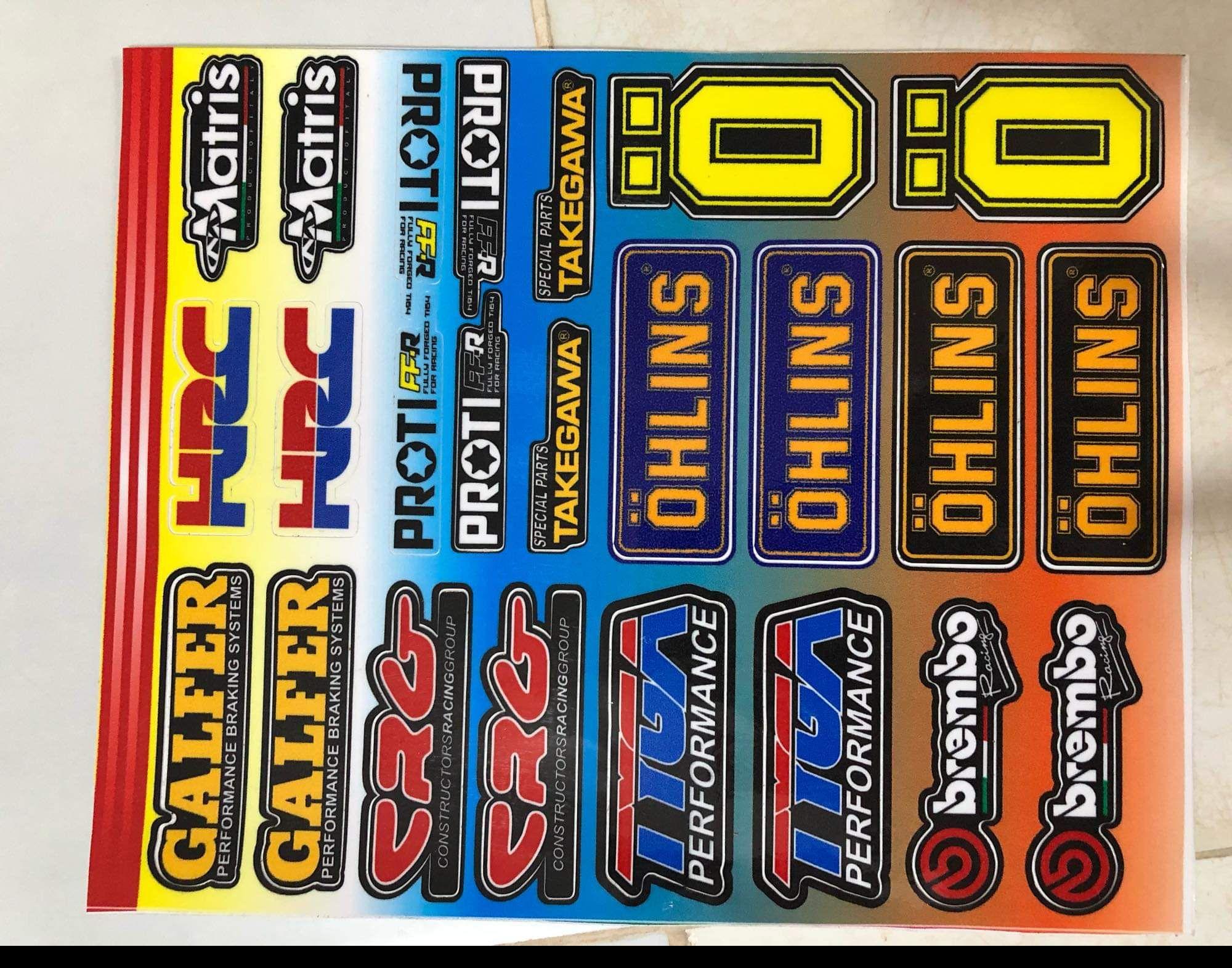 Tem logo trọn bộ dán xe máy 18x25cm