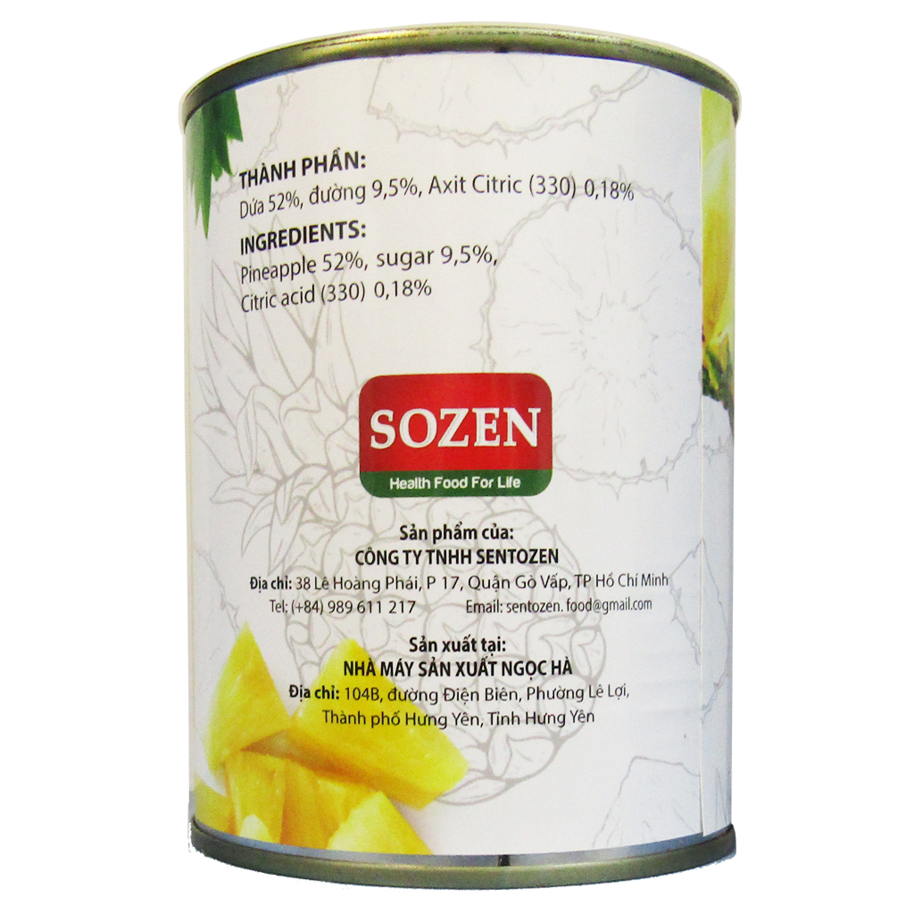 [HCM]Dứa đóng lon Sozen 560g