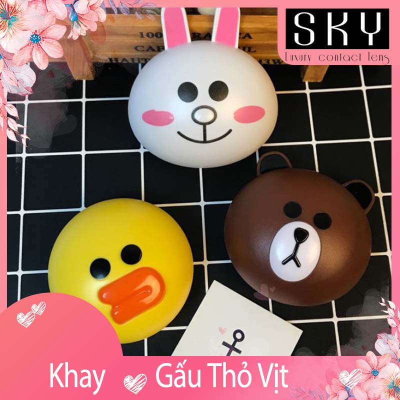 Khay kute gấu thỏ vịt