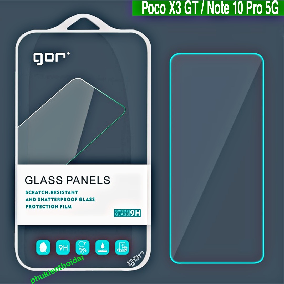 Cường lực poco x3 gt / note 10 pro 5g hiệu gor trong suốt trơn mượt dùng được mọi loại ốp