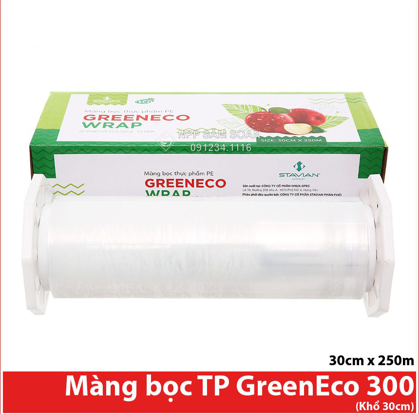 Giảm sốc màng bọc thực phẩm EcoGreen Wrap 30cm x 60m