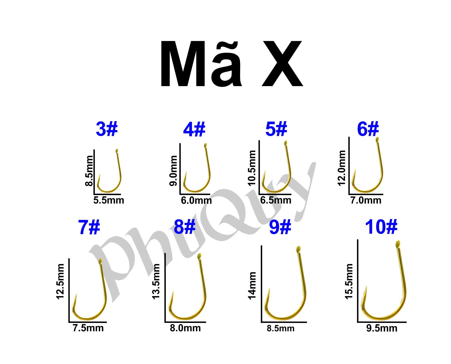 Hộp 100 Lưỡi Câu Thép Mạ Vàng ( Mã X )