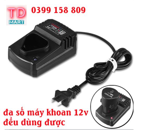 DOCK sạc pin Pin Li-ion 12V, Bộ sạc pin máy khoan 12v dành cho pin máy khoan 12V Có đèn báo, tự ngắt khi đầy