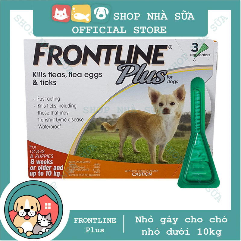 Thuốc Nhỏ Gáy Trị Ve và Bọ Chét Trên Chó 10kg - FRONTLINE PLUS DOG - 1 Hộp (3 tuýp)