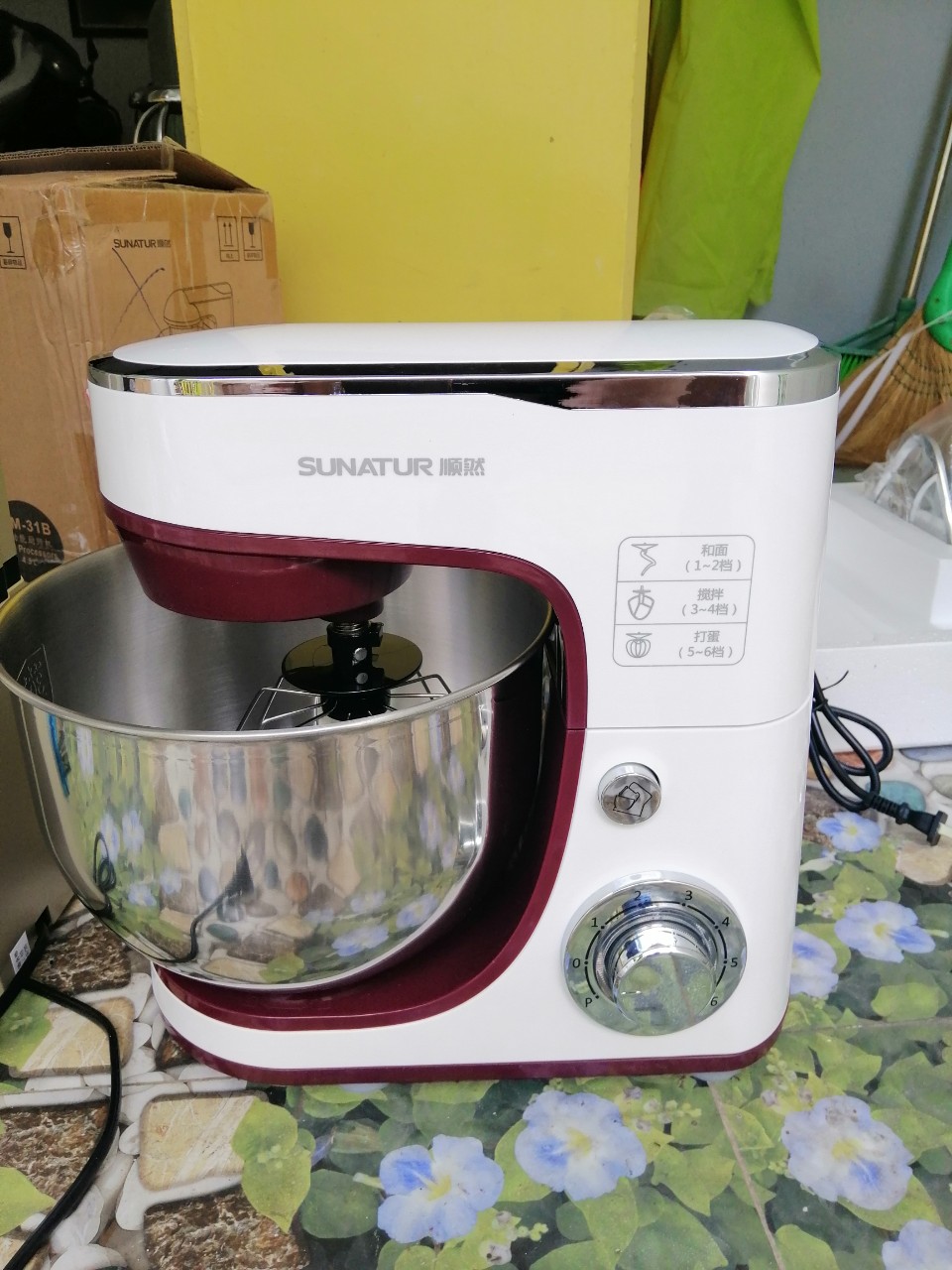 Household Commercial automatic stand mixers Egg Beater food processor cream dough mixer 6 gear Stainless steel barrel 800w