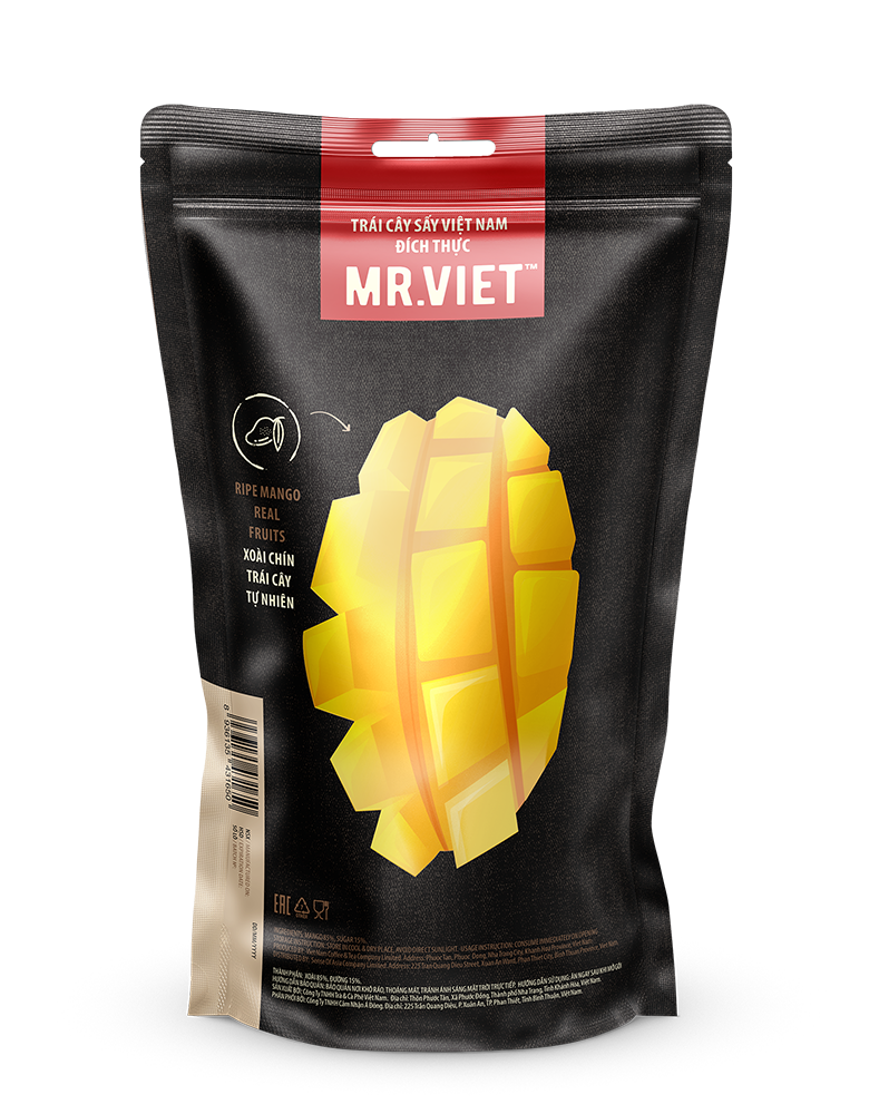50 GÓI MR.VIET Xoài Sấy Chín Mọng & Dẻo Ngọt (MR.VIET Dried Mango Ripe & Sweet)