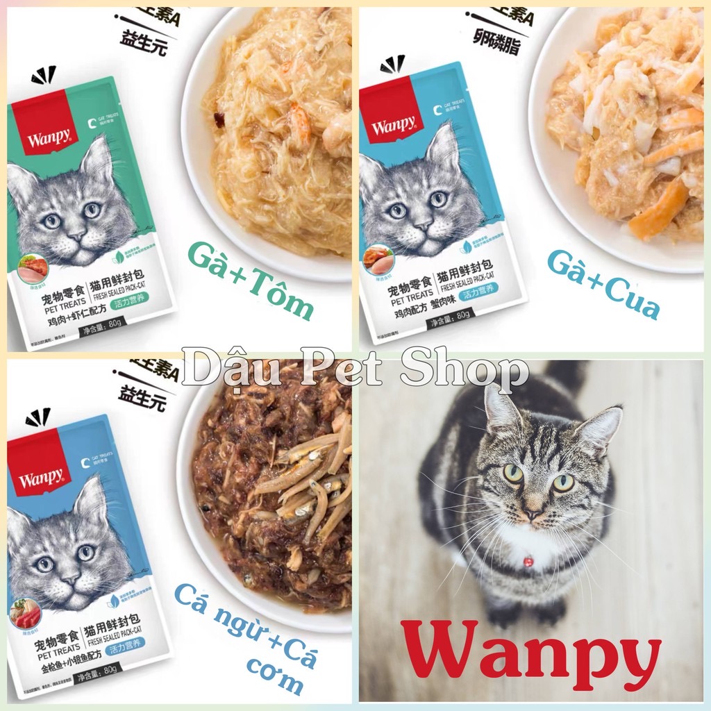 [Combo 10 Pack] Pate Wanpy 80g for Cats