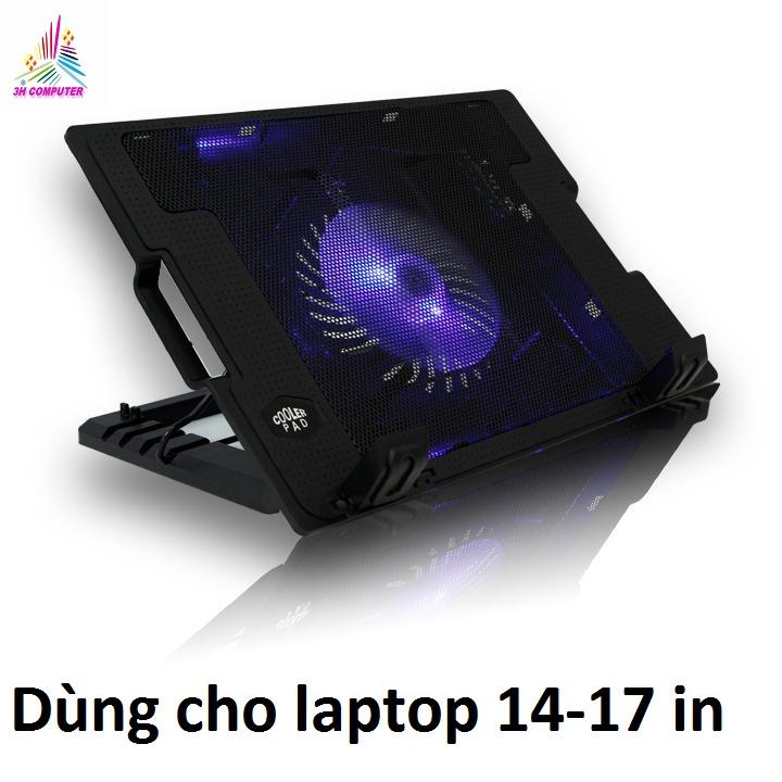 (HCM) Quạt tản nhiệt Laptop đế tản nhiệt kèm quạt làm mát laptop có đèn N139