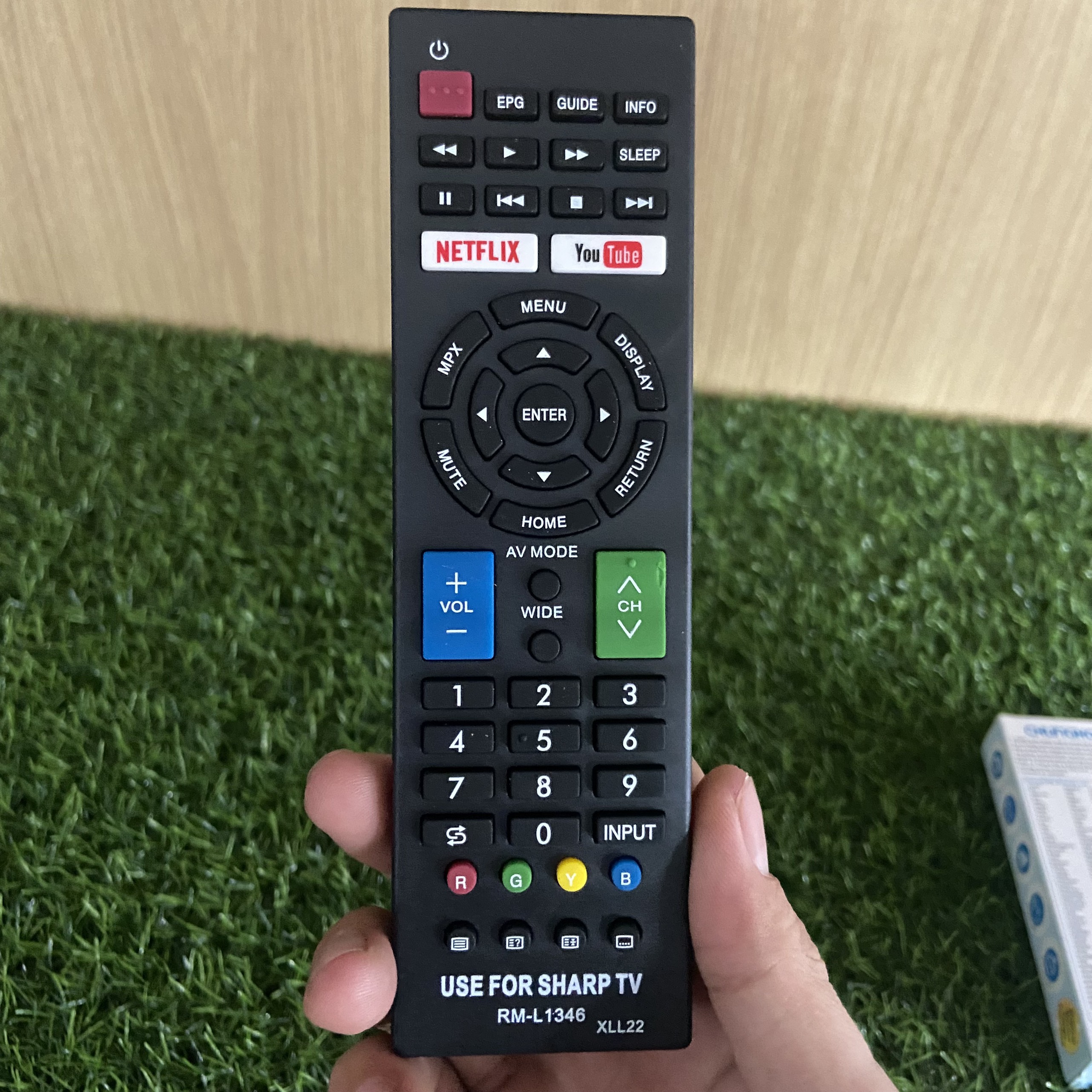 REMOTE ĐIỀU KHIỂN TIVI SHARP SMART RM-L1346 ( TẶNG KÈM PIN )
