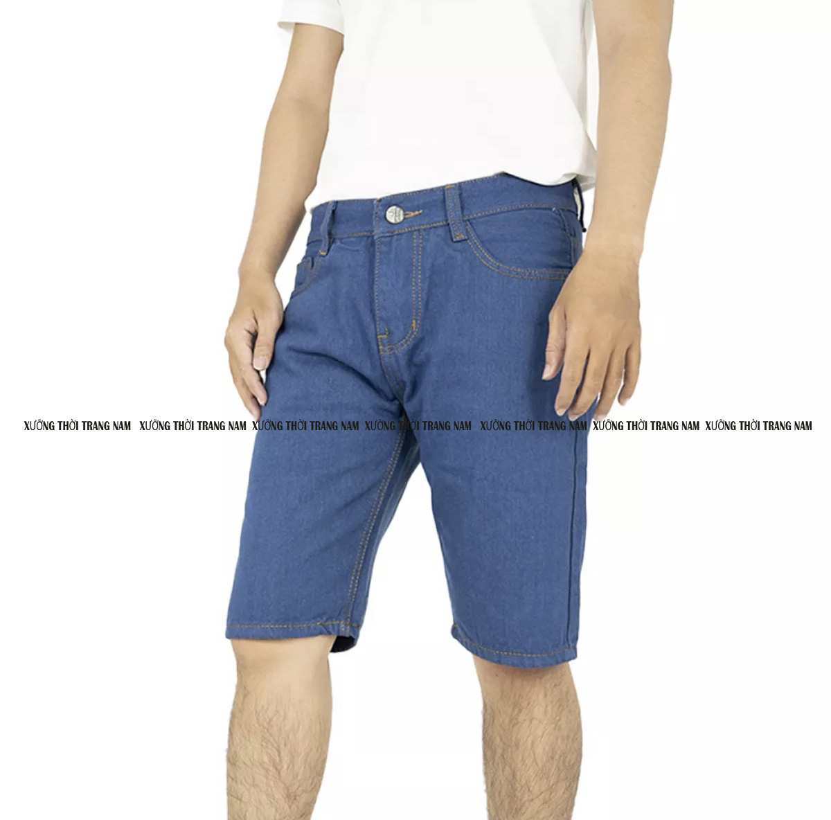 quần short jean nam ống suôn  TMS02