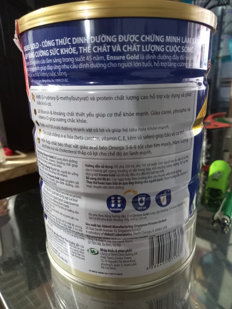 [HCM]Sữa Bột Ensure Gold 850g Hương Vani