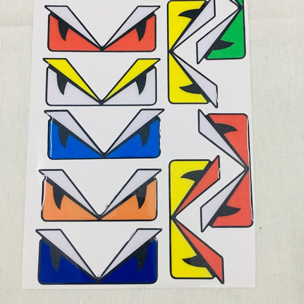 [TEM VUI NHỘN] TEM NỔI ĐÔI MẮT DÁN TRANG TRÍ XE MÁY,DÁN ĐÂU TÙY THÍCH (FENDI NHIỀU MÀU)