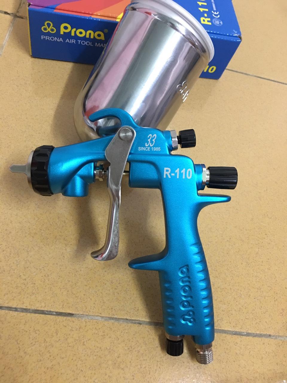 [HCM][VIDEO THẬT] Súng phun sơn đài loan PRONA R110 chuyên phun sơn phủ màu phủ bóng ô tô xe máy với độ tơi sơn mịn đẹp độ bền cao và ổn định