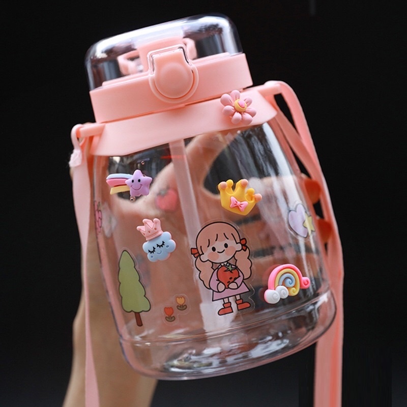 Set 100 Hình Sticker Cute 3D Dán Bình Nước Siêu Yêu