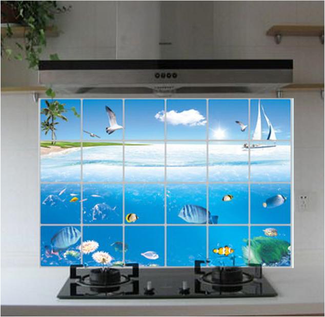Decal dán bếp tráng nhôm - Đại Dương lớn