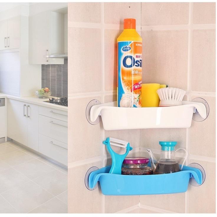 Kệ để đồ nhà tắm, nhà bếp hút chân không 1 tam giác