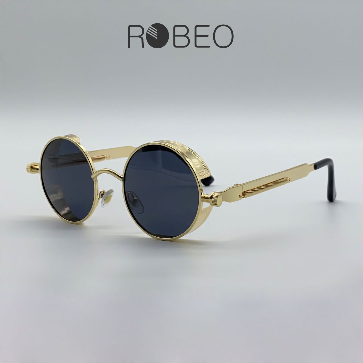 Kính mát tròn ROBEO R0400, phong cách Retro cá tính - Fullbox