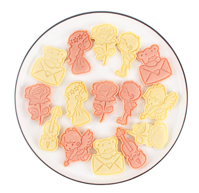 Album Bộ 6 -8 khuôn bánh quy bánh qui cookies cookie 3D bằng nhựa - Bí đỏ shop nguyên liệu dụng cụ làm bánh