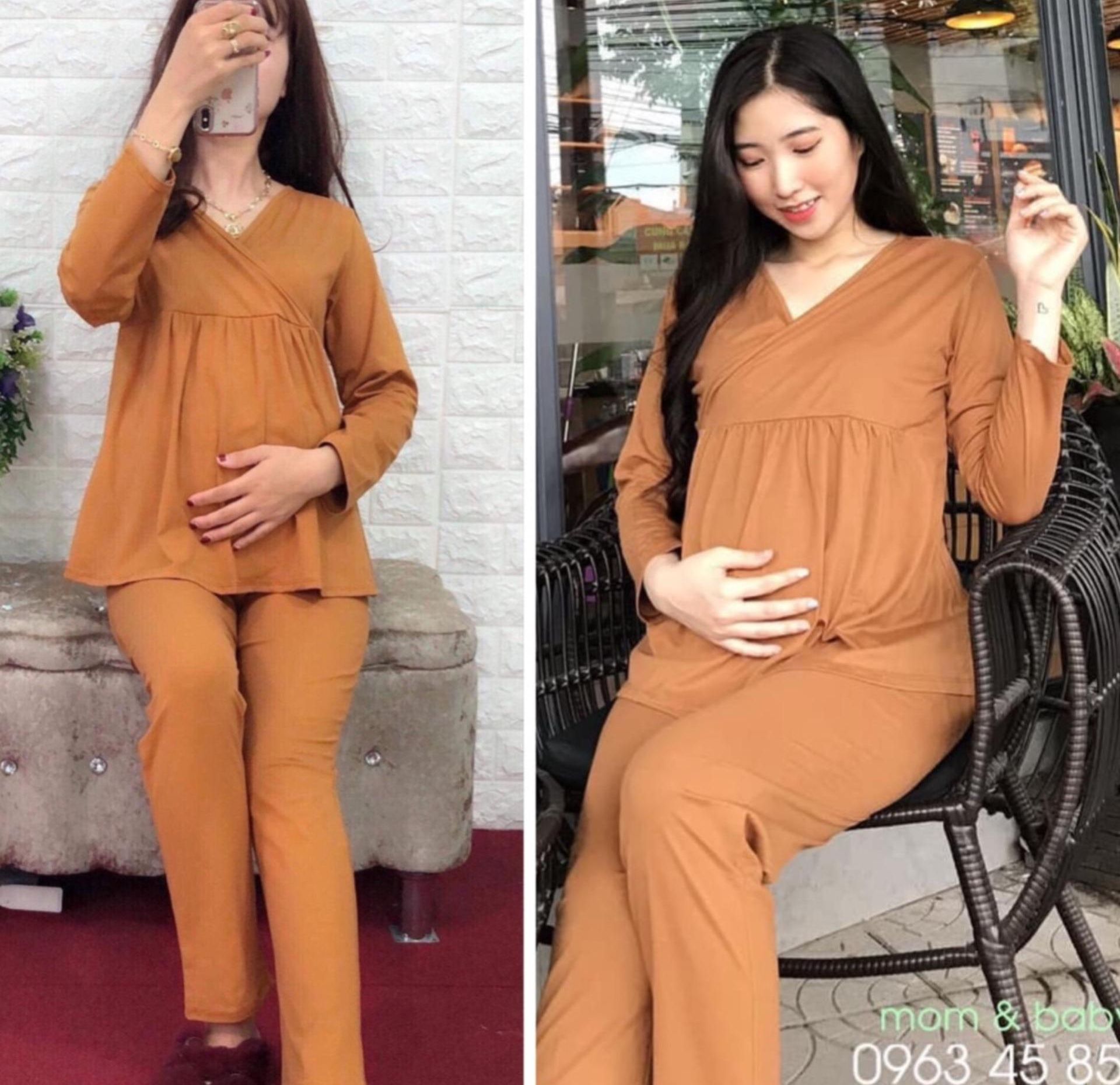 Bộ đồ bầu kết hợp sau sinh-bộ bầu sau sinh tiện lợi