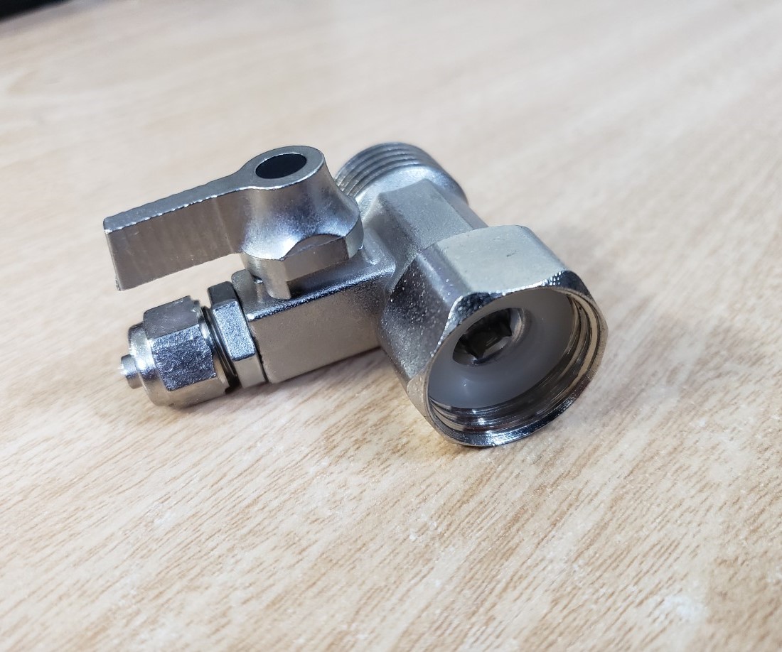 (HCM) Khóa Cấp Nước Đúc Liền Ren 21 Dây 6mm (Van Khóa Máy Lọc Nước)