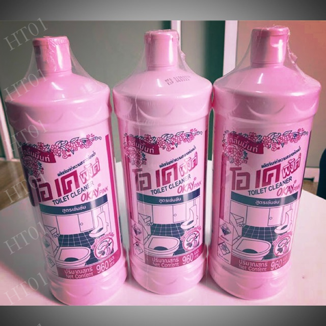 Nước tẩy bồn cầu Okay hồng 960ml - Thái Lan