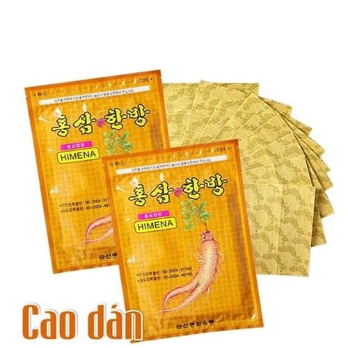 Combo 4 Túi Miếng Dán Himena Korea Hồng Sâm (20 miếng/Túi)