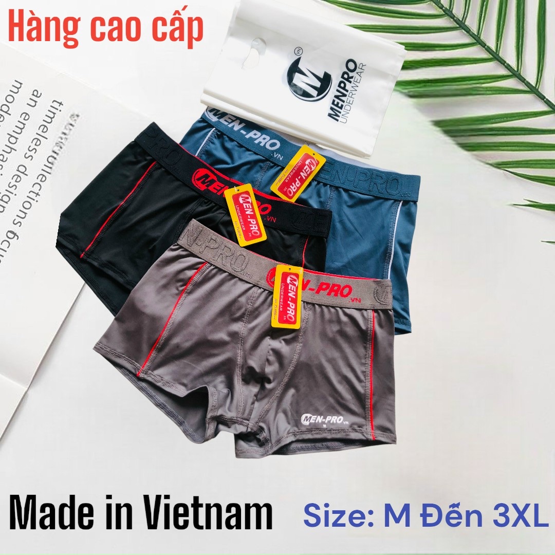 COMBO 5 QUẦN LÓT ĐÙI NAM BOXER THUN LẠNH MENPRO MP3