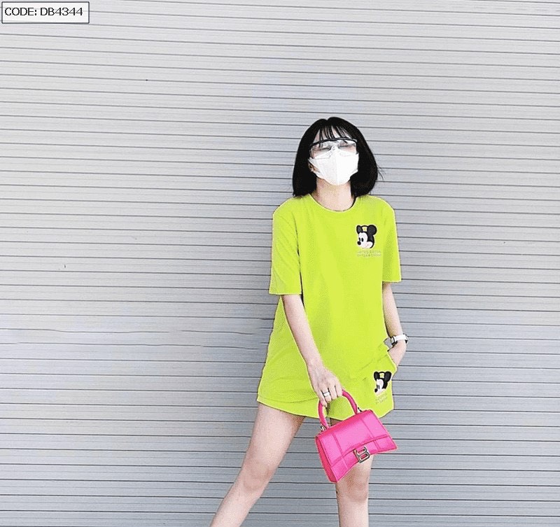 Sét bộ short đùi in hình mickey cute ttsla0630