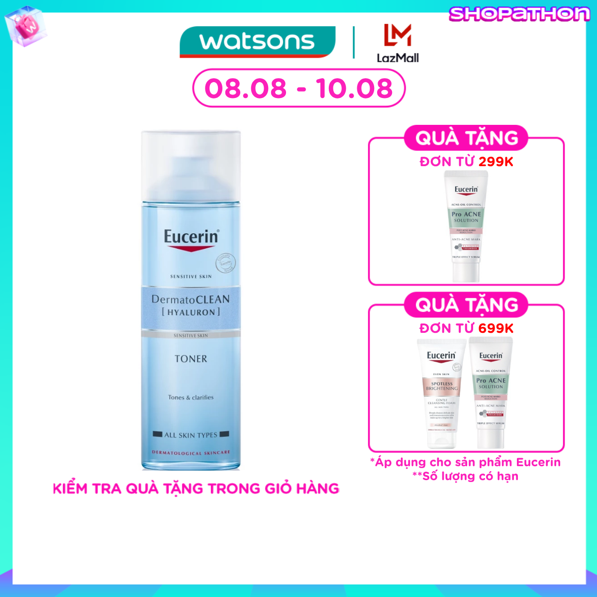 Nước Cân Bằng Eucerin Dành Cho Da Mụn Pro Acne Toner 200ml