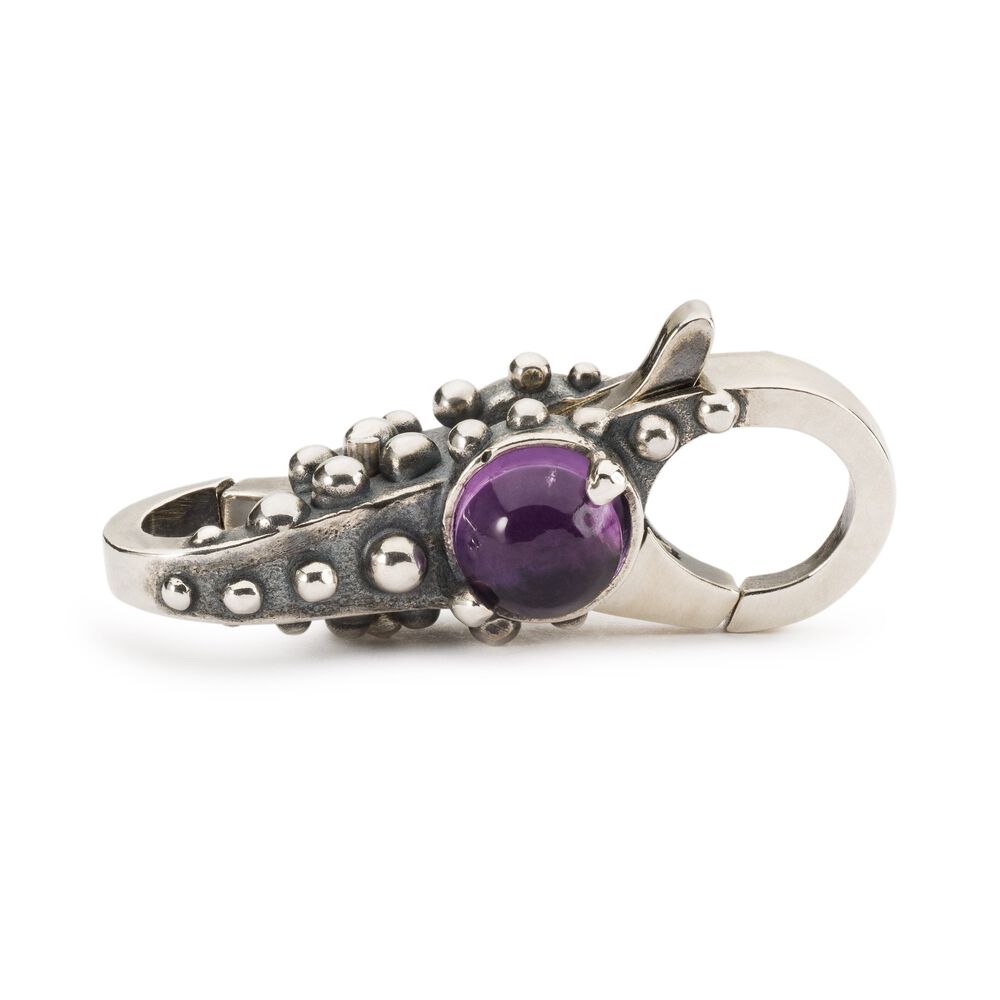 TROLLBEADS Khóa bạc cao cấp Purple & Green Lock