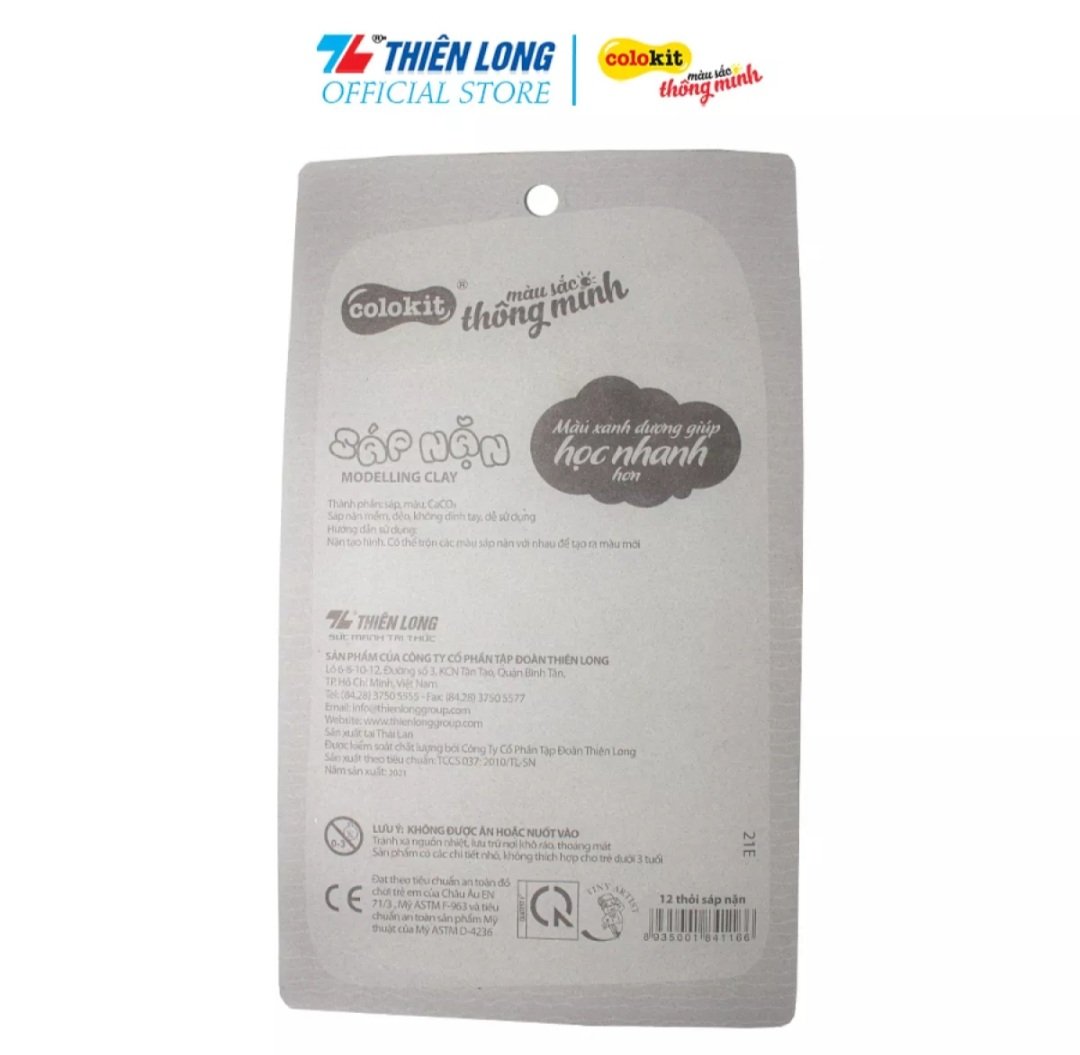 Sáp Nặn (Đất Sét) Colokit MC-04 - 12 Màu Cho Bé