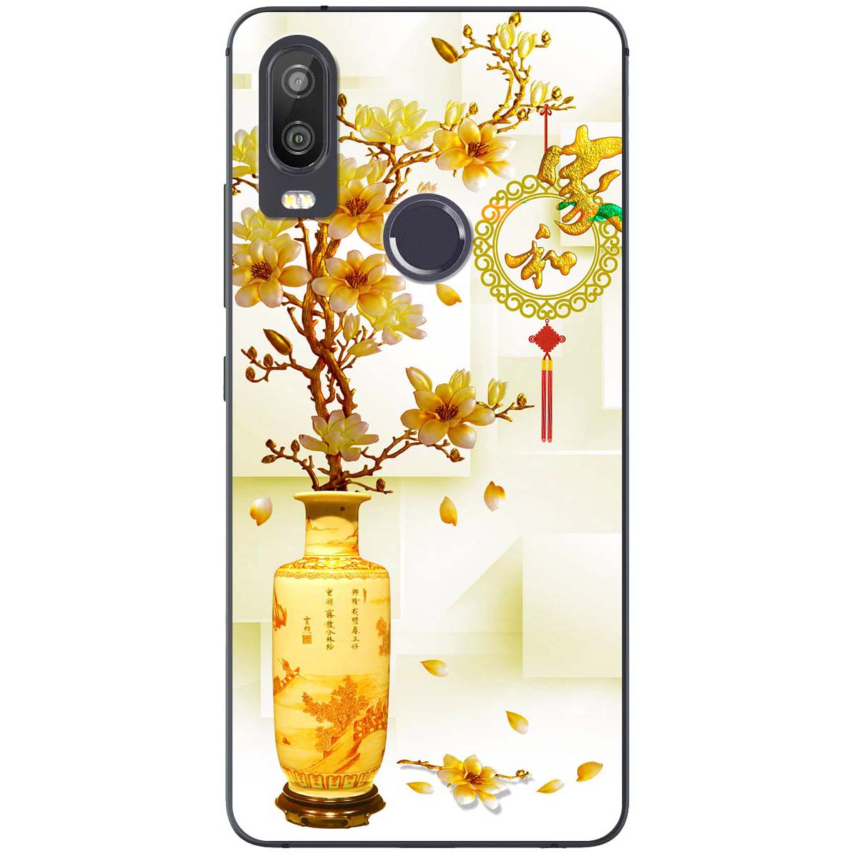 Ốp lưng dành cho vsmart active 1, active 1+, active 3, live, live 4 mẫu chậu sứ vàng