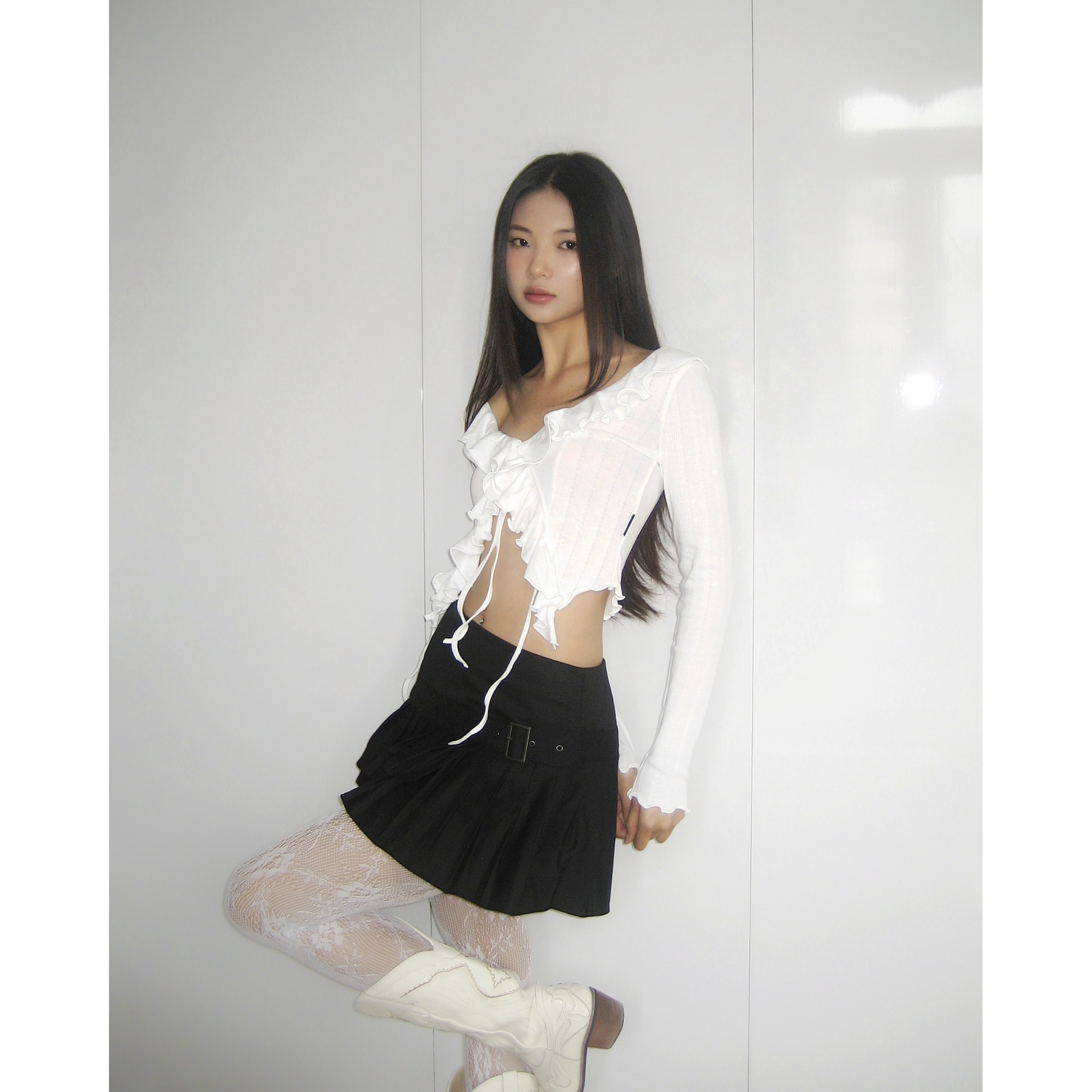 Chân Váy Xếp Ly Tầng Kaki PRADIES - Ruffled Mini Skirt