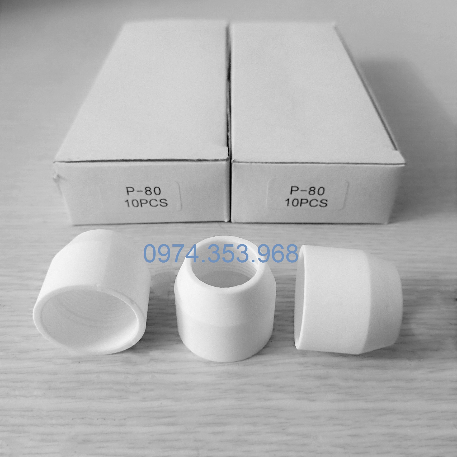 Sứ cắt plasma P80 - Hộp 10 cái chụp sứ mỏ cắt plasma P80