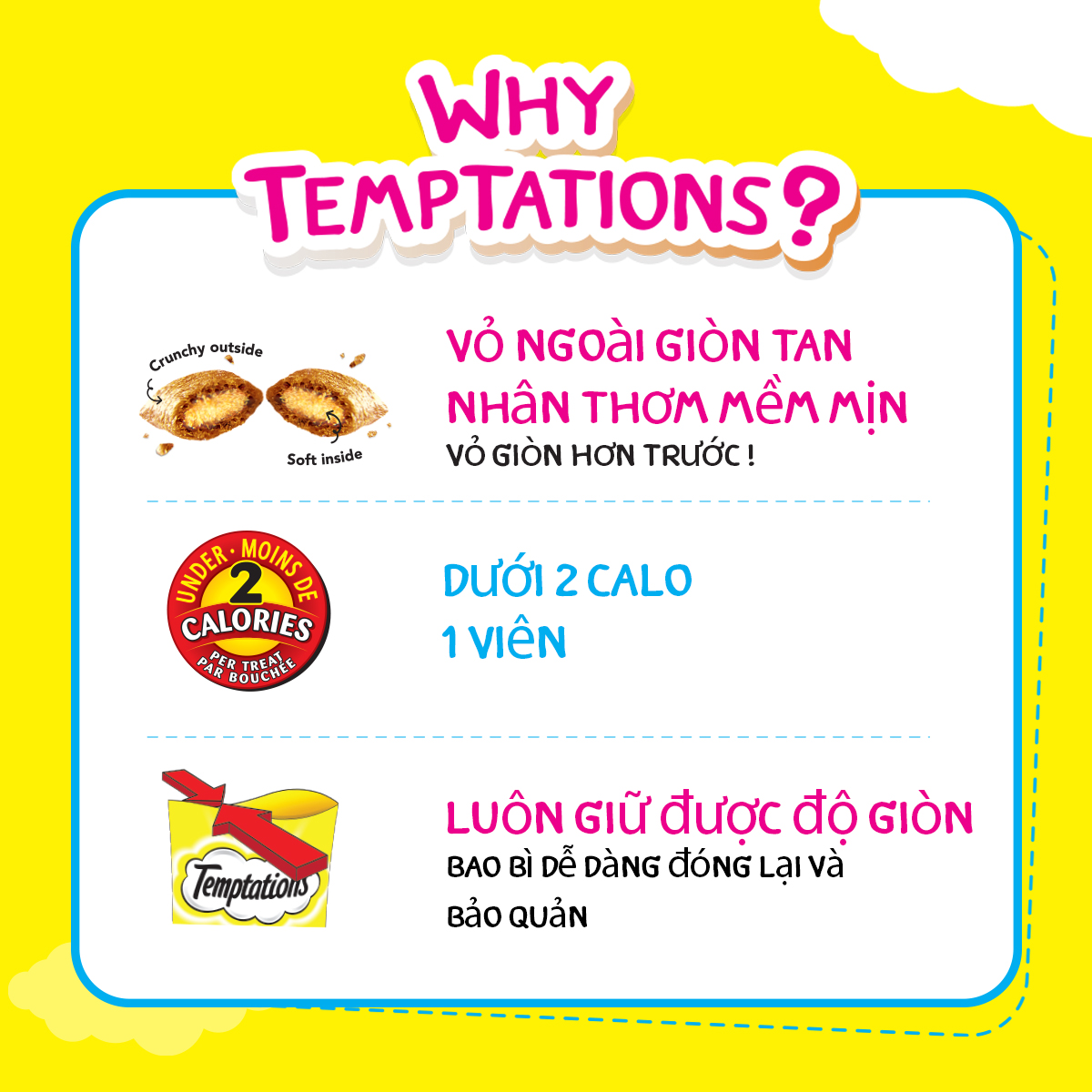 Bánh thưởng cho mèo Temptations vị cá ngừ