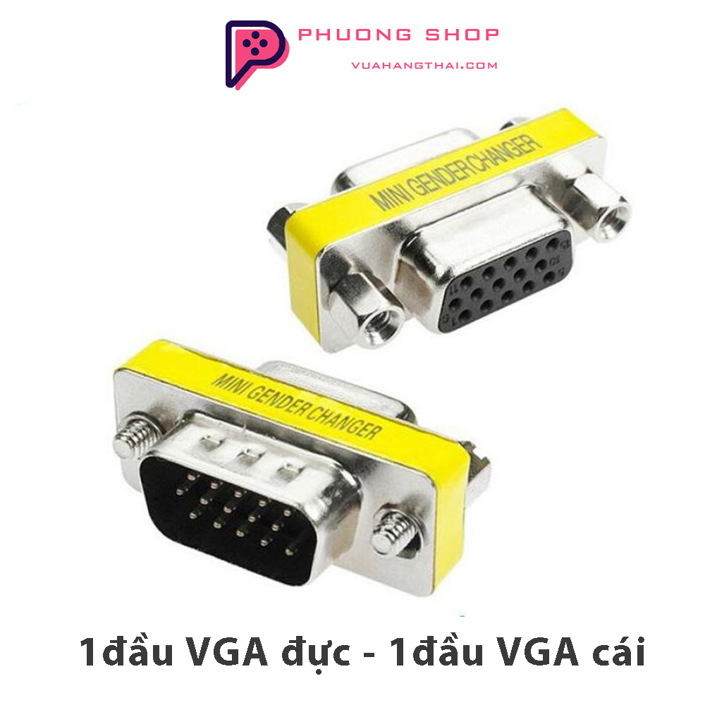 Đầu nối VGA sang VGA - 2 đầu đực 2 đầu cái 1 đầu đực 1 đầu cái - MixASale