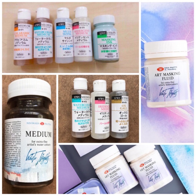 Keo Chặn Màu Và Medium Màu Nước