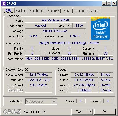 [HCM]G3420 TRAY (3.20GHz 3M) + Fan