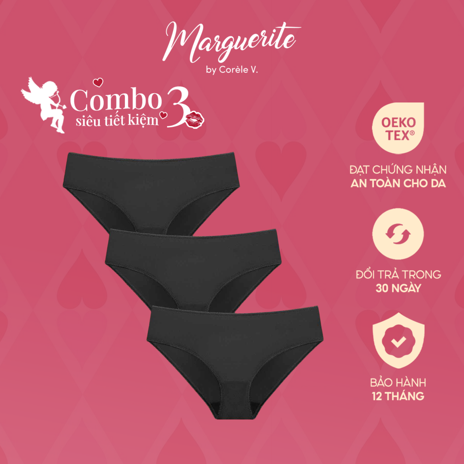 COMBO 3 QUẦN LÓT NỮ – MARGUERITE – 03044