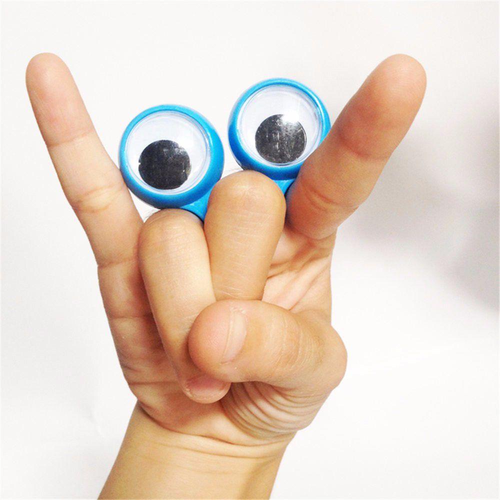 Đồ chơi nhẫn đeo ngón tay Hapi Toys Nhẫn hình mắt vui nhộn bằng nhựa Nhẫn mắt giả di chuyển nhiều màu
