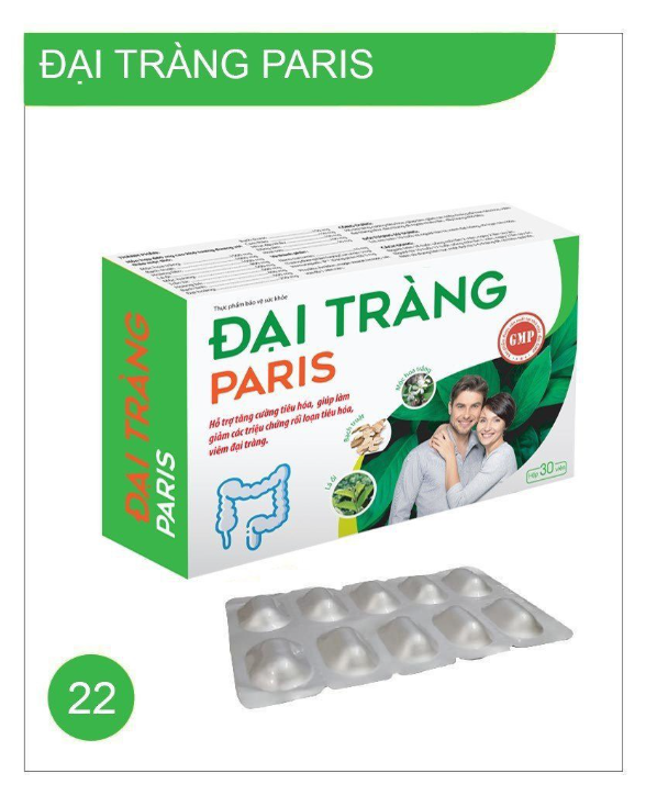 Đại tràng paris hỗ trợ tăng cường tiêu hóa giúp làm giảm các triệu chứng rối loạn tiêu hóa, viêm đại tràng: đau bụng, đi ngoài nhiều lần, đầy bụng khó tiêu - vnmart online